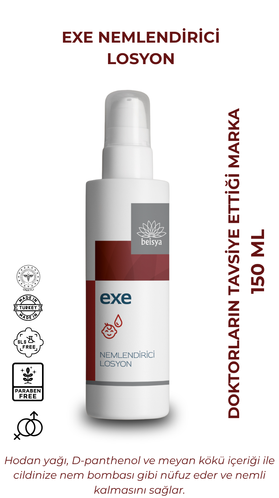 Beisya Exe Nemlendirici Losyon 150 Ml