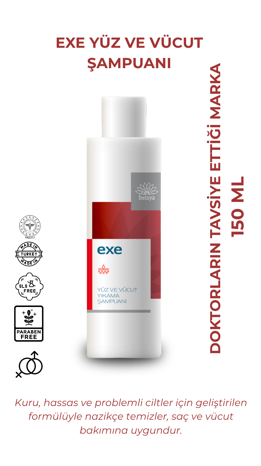 Beisya Exe Yüz Ve Vücut Şampuanı 150 ml