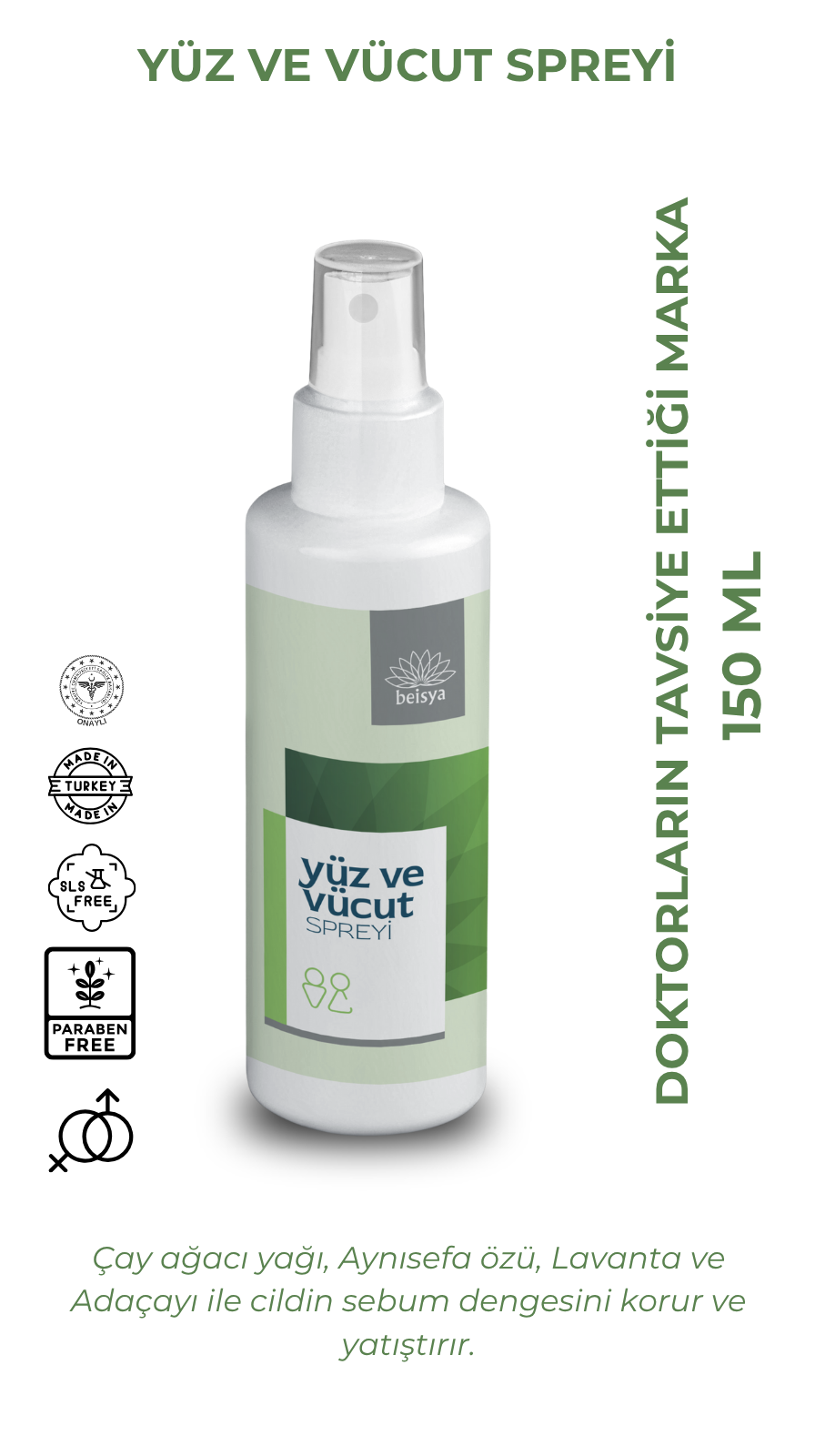 Beisya Yüz Ve Vücut Spreyi 150 Ml